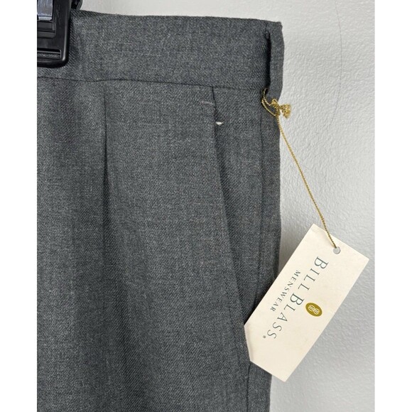 VTG Bill Blass Dress Business Men’s Pleated Pants 40x32 Gray/Grey - NWT - Picture 4 of 7
